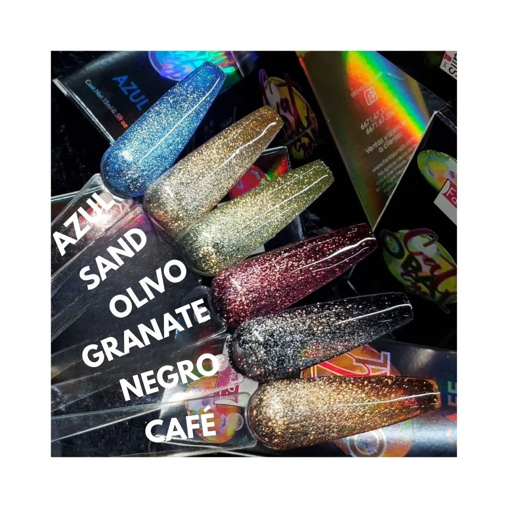 Gel Ojo de Gato Opal Cafe Fantasy Nails