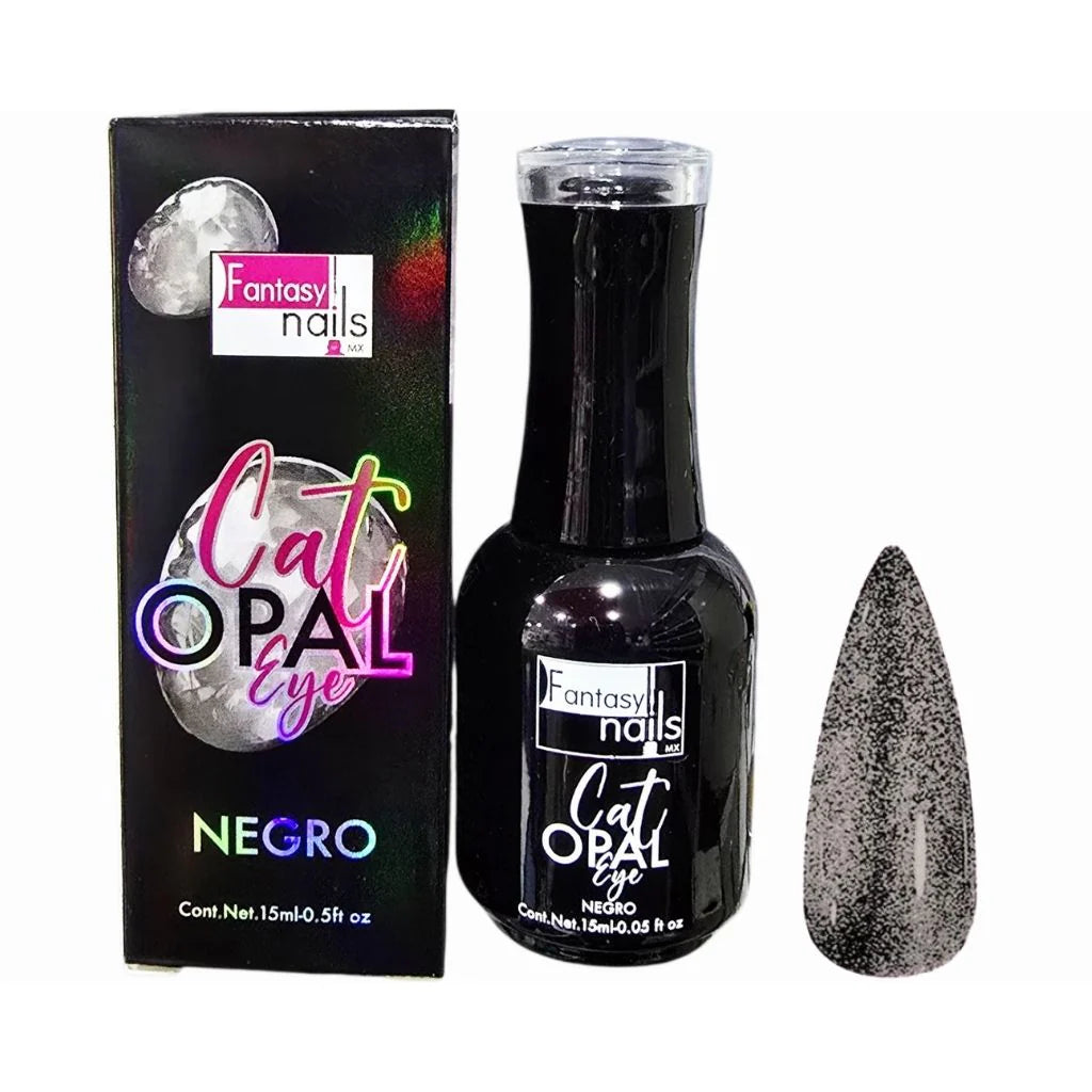 Gel Ojo de Gato Opal Negro Fantasy Nails